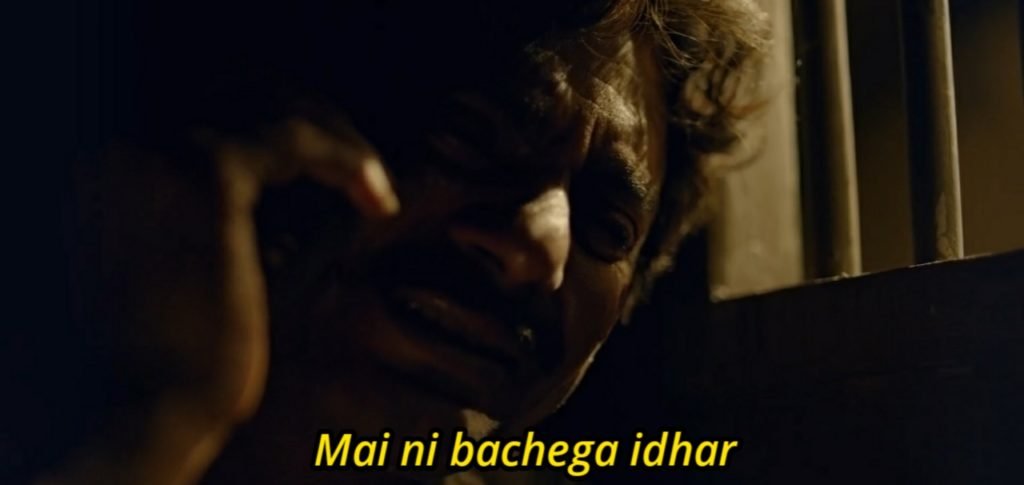 mai nahi bachega idhar meme template of sacred games