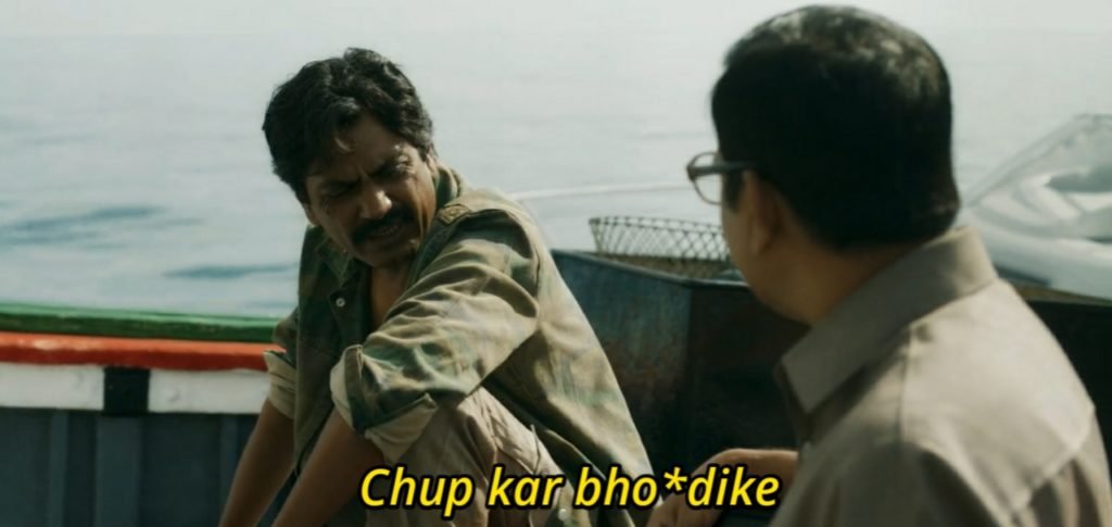 nawazzuddin chup kar meme template of sacred games 2