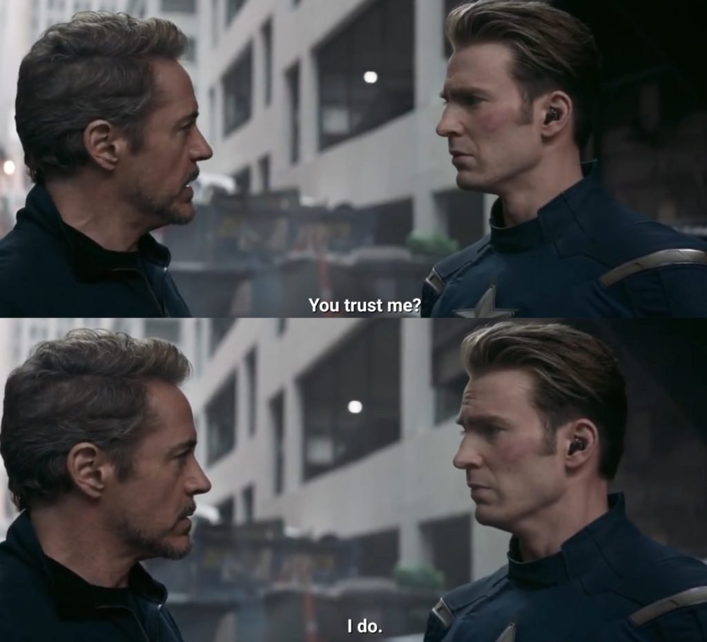 You trust me yes i do meme template - Iron man and captain America in New york scene meme template - Avengers Endgame meme template