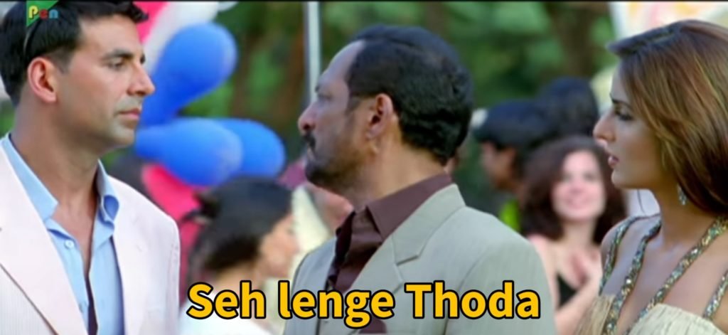 seh lenge thoda welcome movie uday bhai dailogue meme template