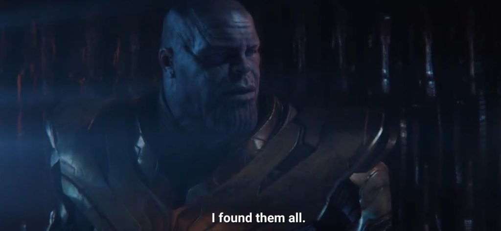 I found them all meme templates - Thanos seeing future moment in Avengers endgame - Avengers Endgame meme templates