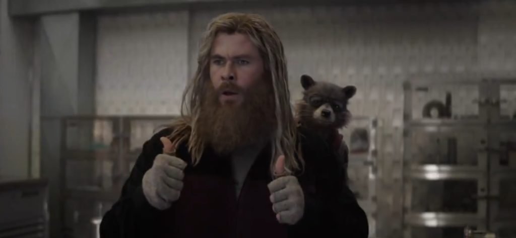 Thor and Rocket giving Thumbs up meme template - Thor meme template - Avengers Endgame meme templates