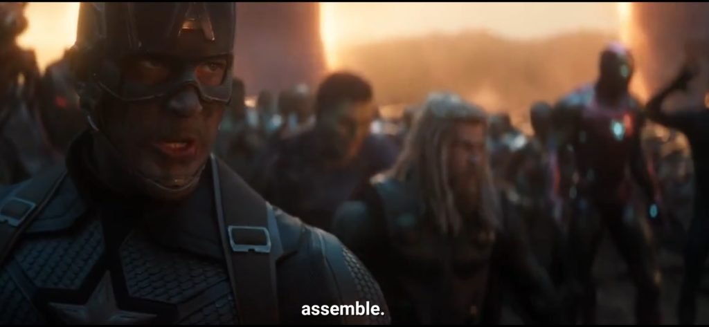 Assemble - Captain Amereica shouting Avengers Assemble scene meme templates - Avengers Endgame meme template