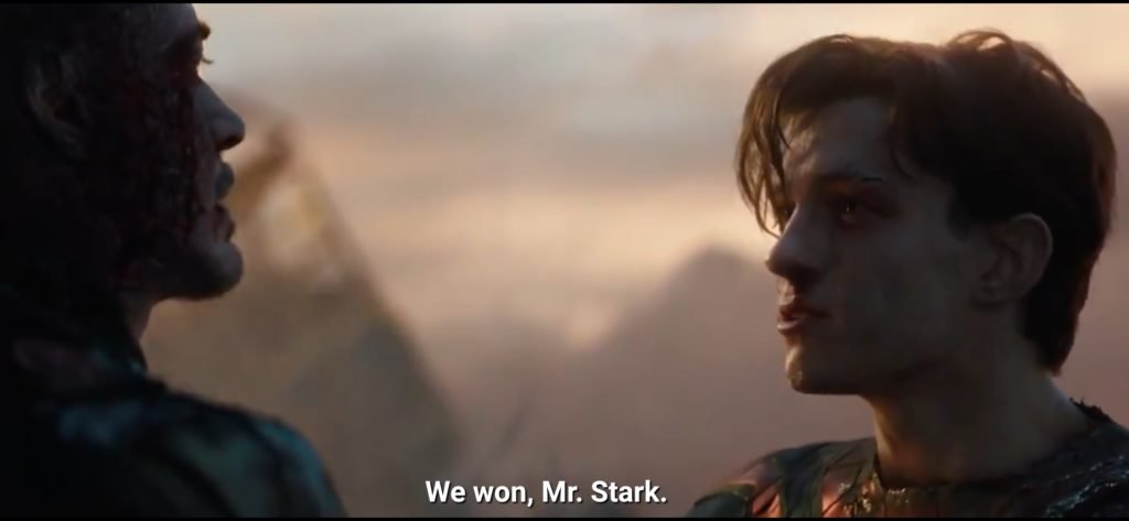 We won Mr. Stark - Avengers Endgame Meme Template