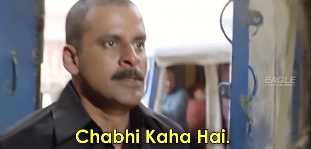 sardar khan as manoj baypayi meme template-Chabhi kaha hai -gangs of wasseypur meme template-gaand me daal liye ho chabhi