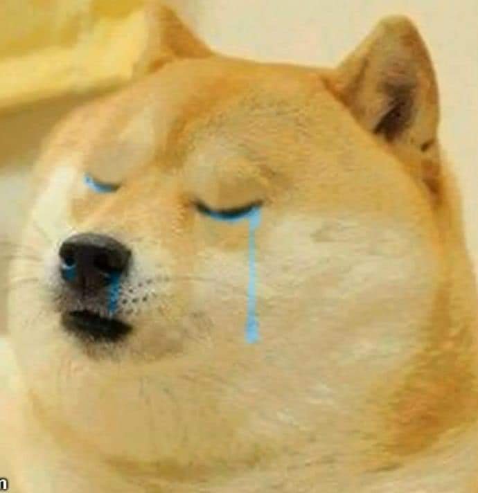 Sad Doggo in tears-Doggo meme templates