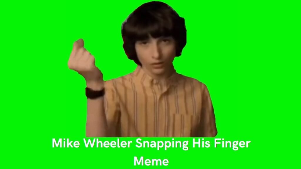 Mike Wheeler Snapping His Fingers Meme